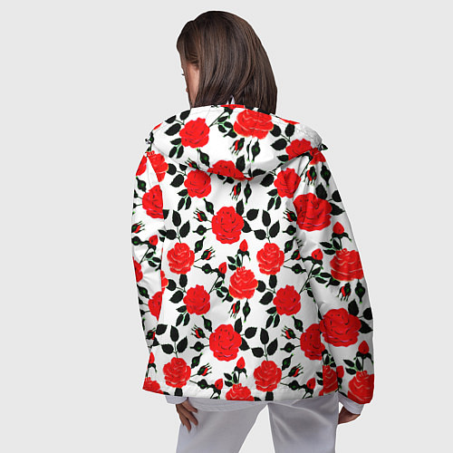 Женская ветровка Doom розы / 3D-Белый – фото 4