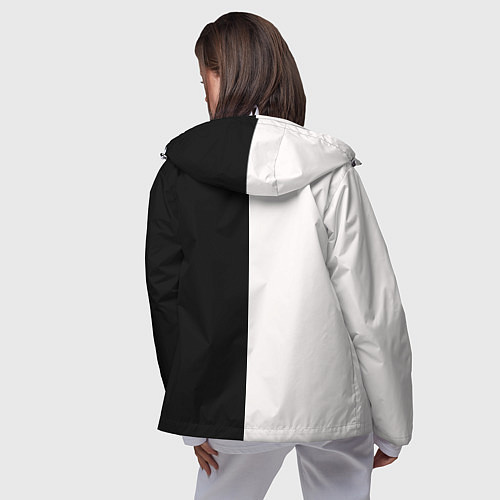 Женская ветровка Солнце черно-белое / 3D-Белый – фото 4