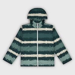 Женская ветровка Полосы зигзагообразные зеленые