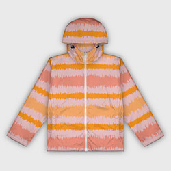 Женская ветровка Полосы зигзагообразные оранжево-розовые