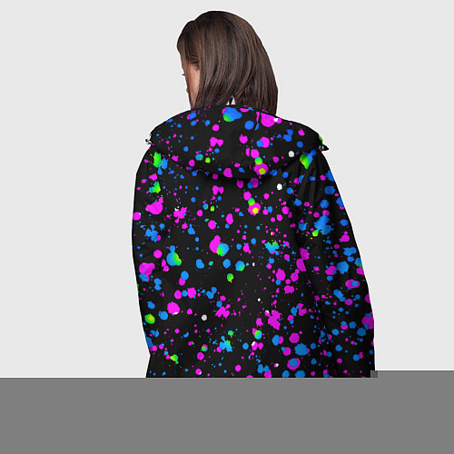 Женская ветровка Doom цветные краски / 3D-Белый – фото 4