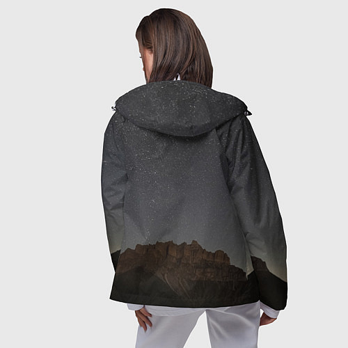 Женская ветровка Массив Метеген под звездами / 3D-Белый – фото 4