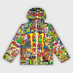 Женская ветровка Monster energy sticker grafity