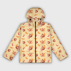 Женская ветровка Хеллоуин с тыквой и листьями