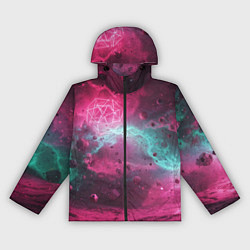 Женская ветровка Космическая абстракция с геометрическими фигурами