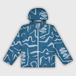 Ветровка с капюшоном женская Геометрический узор, цвет: 3D-белый