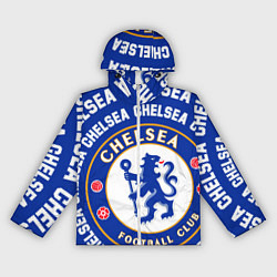 Ветровка с капюшоном женская Челси надписи по кругу и логотип, цвет: 3D-белый