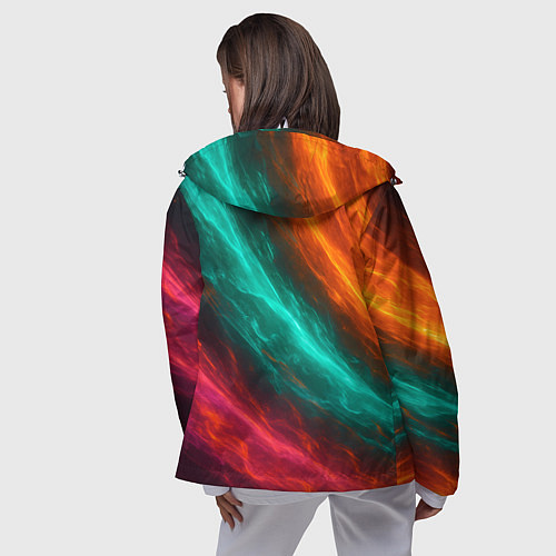 Женская ветровка Разноцветное движение / 3D-Белый – фото 4