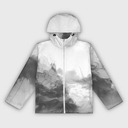 Женская ветровка Абстракция серые волны