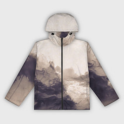 Женская ветровка Сепия абстрактная горная река