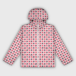 Женская ветровка Паттерн бубны и пики розовый