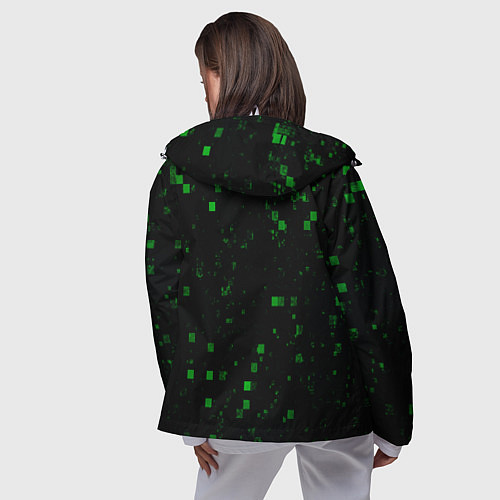 Женская ветровка Color green khaki / 3D-Белый – фото 4
