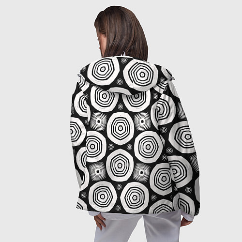 Женская ветровка Пятиугольные кольца / 3D-Белый – фото 4