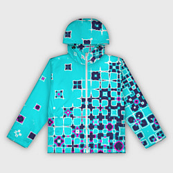 Женская ветровка Геометрическая метаморфоза на бирюзе