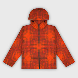 Женская ветровка Красные ромбы на решетке из линий