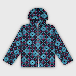 Ветровка с капюшоном женская Геометрический цветочный мотив, цвет: 3D-белый