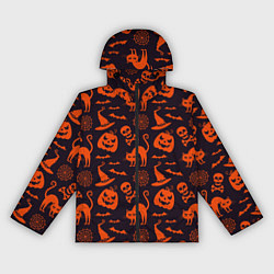 Женская ветровка Паттерн с символами праздника Хэллоуин