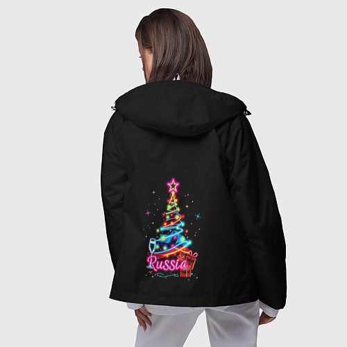 Женская ветровка Christmas tree gifts / 3D-Белый – фото 4