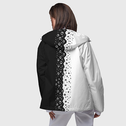 Женская ветровка Лучше вода у друга черно-белый узор / 3D-Белый – фото 4