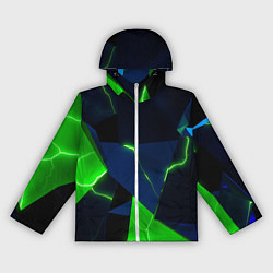 Ветровка с капюшоном женская Neon tile green, цвет: 3D-белый