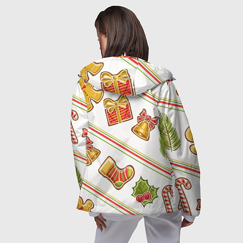 Женская ветровка Рождественский дух / 3D-Белый – фото 4