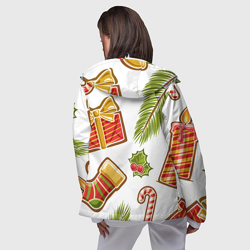 Женская ветровка Рождественский вайб / 3D-Белый – фото 4