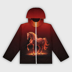 Женская ветровка Узор с конем огнем