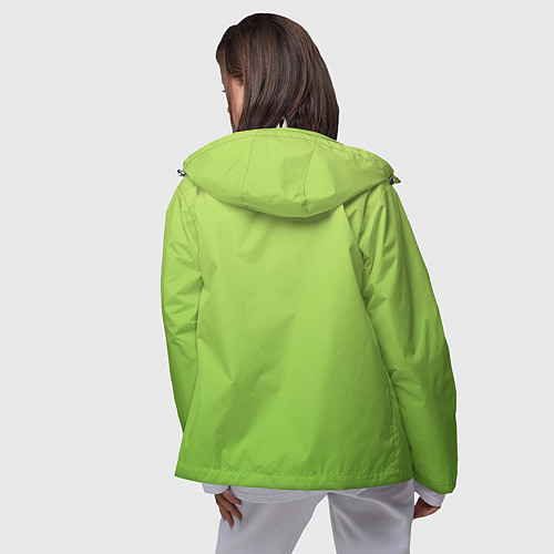 Женская ветровка Color lime green / 3D-Белый – фото 4