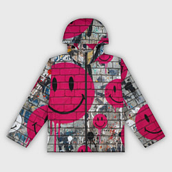 Женская ветровка Розовые смайлы граффити