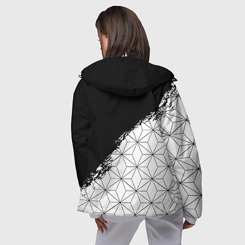Женская ветровка Liverpool краски текстура геометрия / 3D-Белый – фото 4