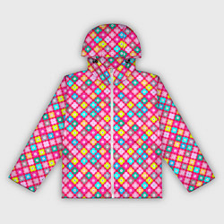 Женская ветровка Разноцветный цветочный узор ретро