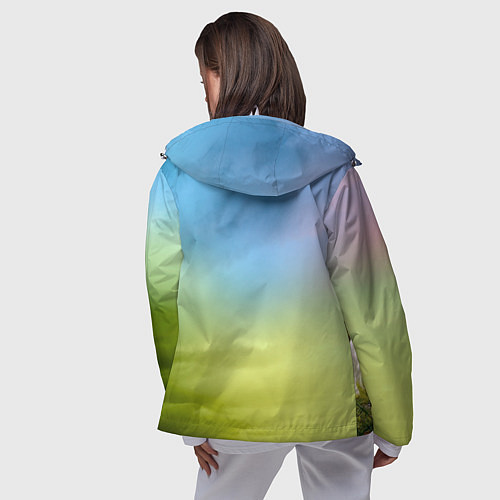 Женская ветровка Радужный единорог / 3D-Белый – фото 4