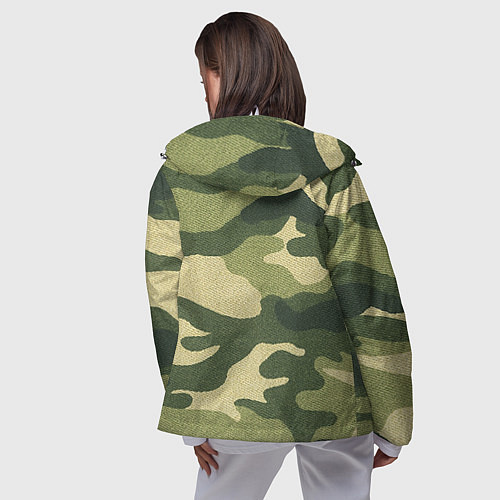 Женская ветровка Хаки / 3D-Белый – фото 4