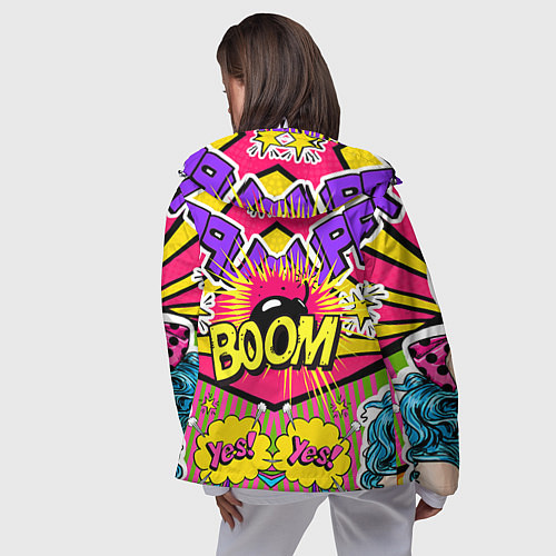 Женская ветровка Pop art / 3D-Белый – фото 4