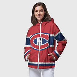 Ветровка с капюшоном женская Montreal Canadiens, цвет: 3D-белый — фото 2
