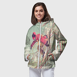 Ветровка с капюшоном женская Сноуборд, цвет: 3D-белый — фото 2