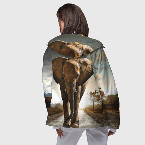Женская ветровка Дикий слон / 3D-Белый – фото 4