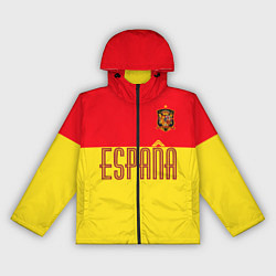 Ветровка с капюшоном женская Сборная Испании: Евро 2016, цвет: 3D-черный